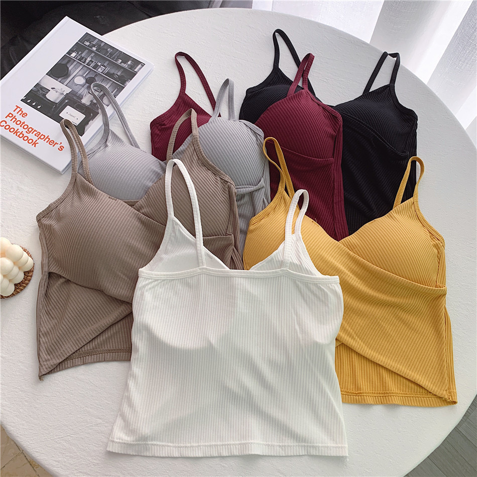 Trendy cotton cross-back bralette sports vest, versatile and suitable as an outer layer or base layer for women._img_10