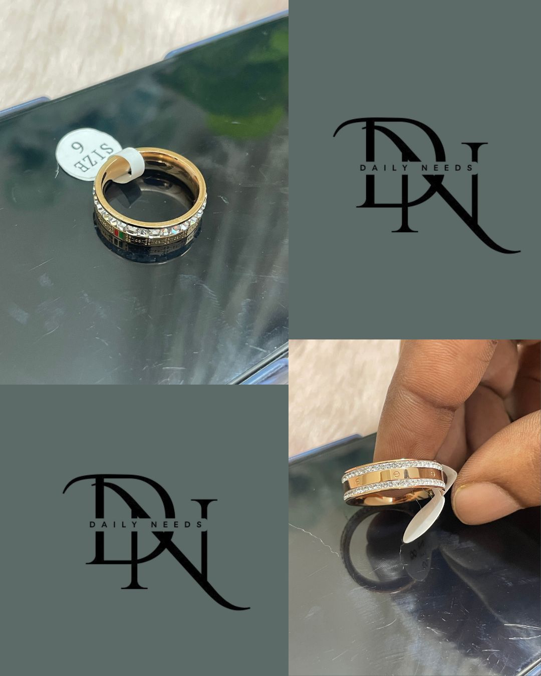 Fashion Trend Titanium Steel Rings for Women | Mixed Rose Gold Color-Preserving Rings_img_8