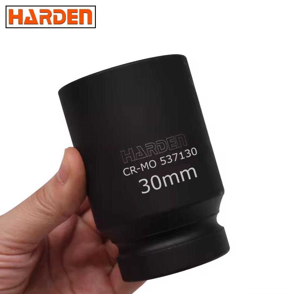 HARDEN 1" Drive Impact Deep Socket ( 30 | 32 | 33 | 34 | 35 | 36 | 38 | 41 | 46 | 50 | 55 | 60 | 65 | 70 | 75 | 80mm ), Long Socket, 6PT; Model: 537130 to 537180