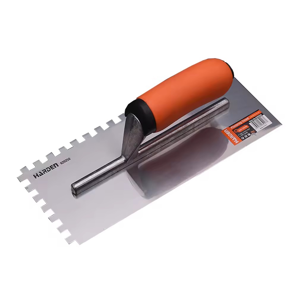 HARDEN Stainless Plastering Trowel with Teeth ( Korni ) 280x120mm; Model: 620258