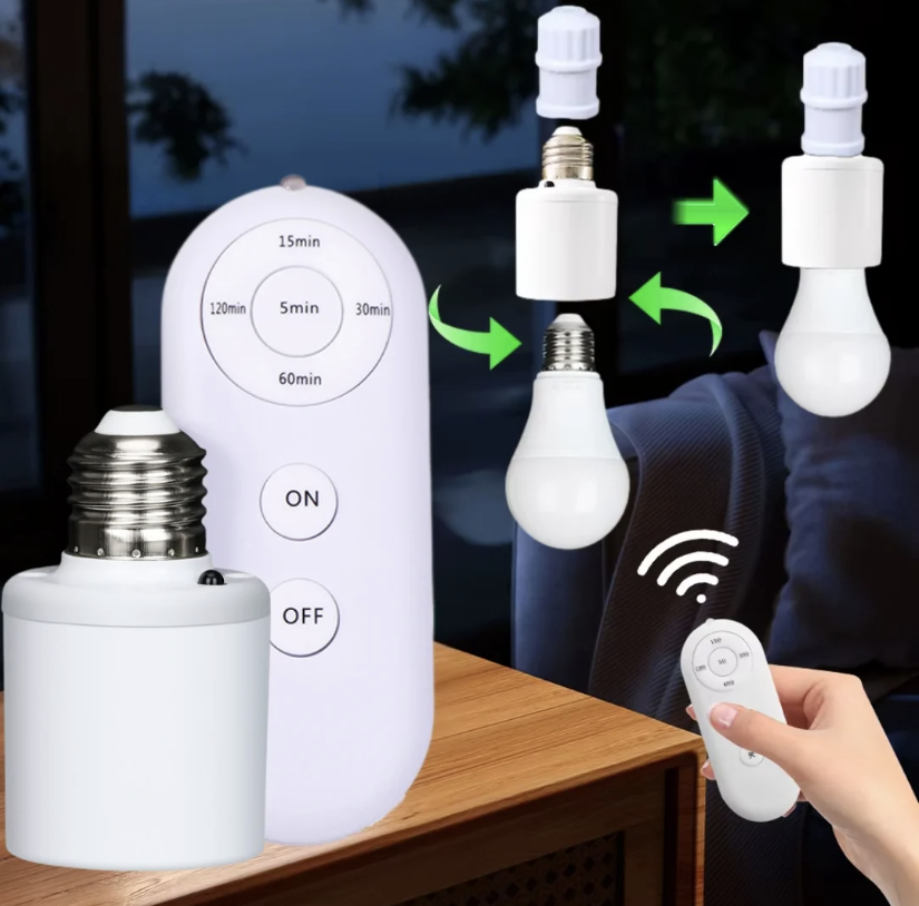 LED Lamp Holder with Wireless Remote & Timer_img_2