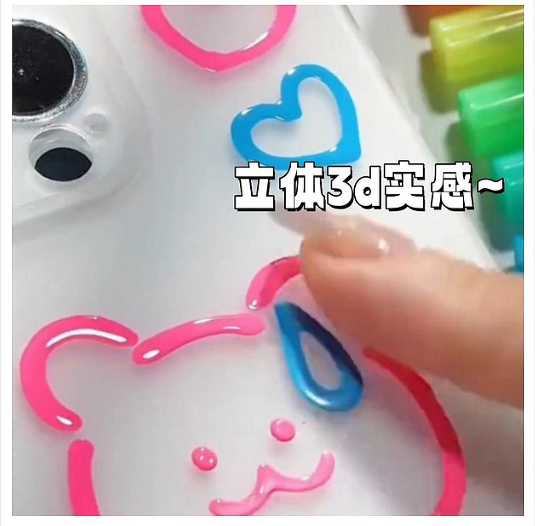 3D Graffiti Pen High-Value Jelly Creative Painting  DIY Colorful Mobile Phone Case Stationery_img_2