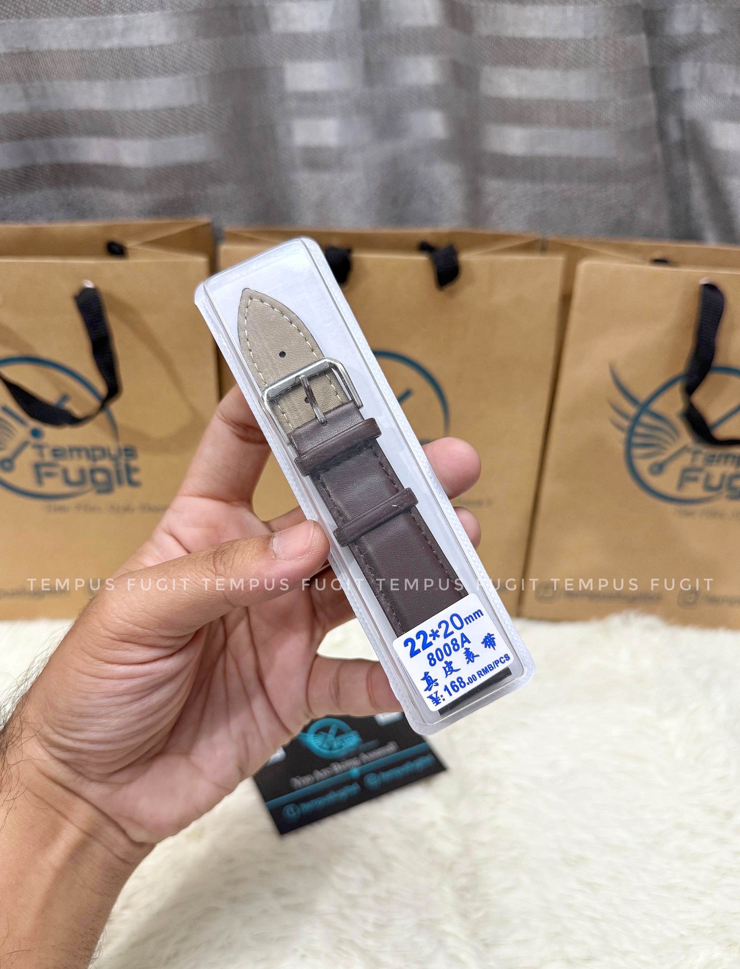 Gents 22 mm Chocolate Plain Watch Belt_img_0