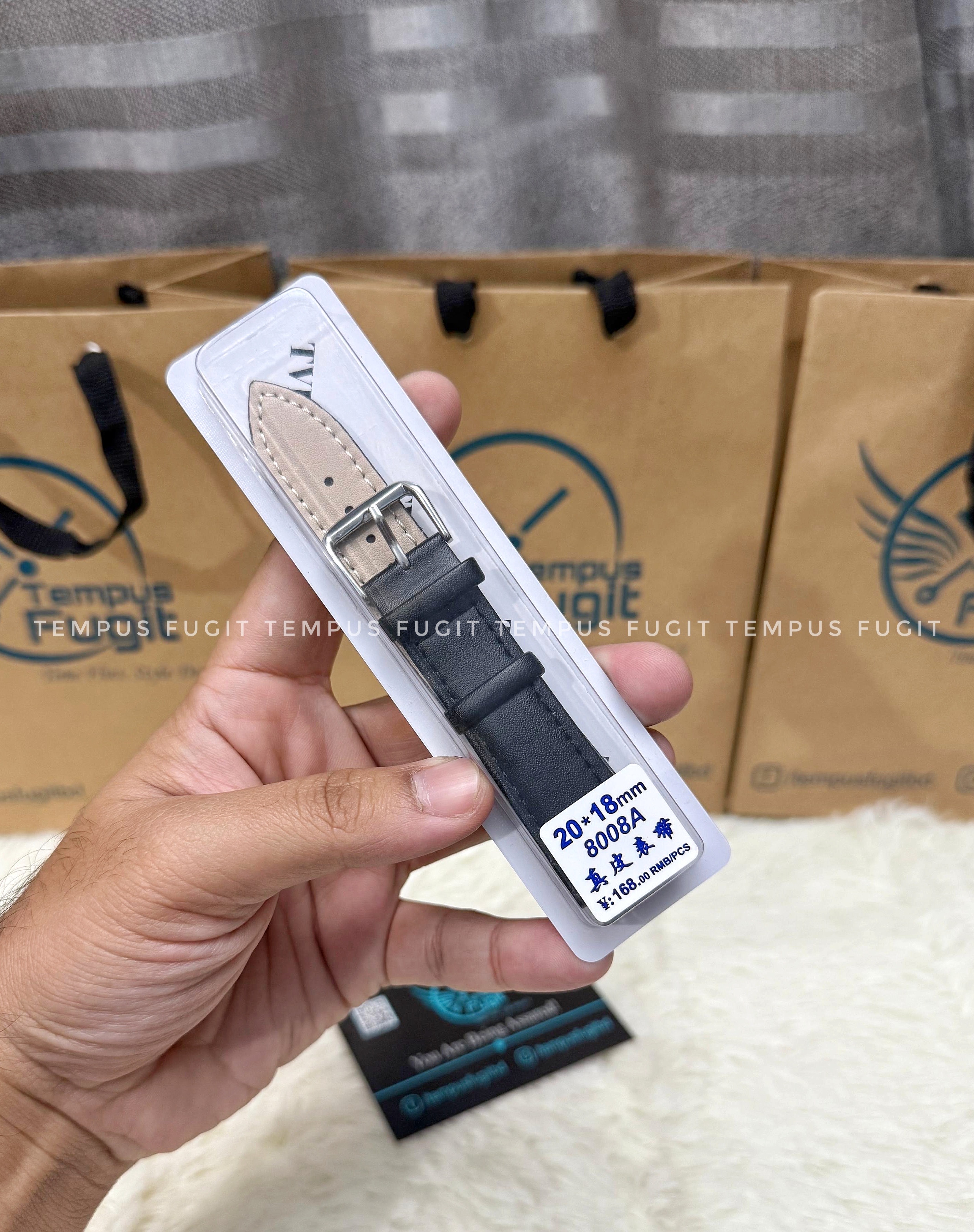 Gents 20 mm Black Plain Watch Belt_img_0