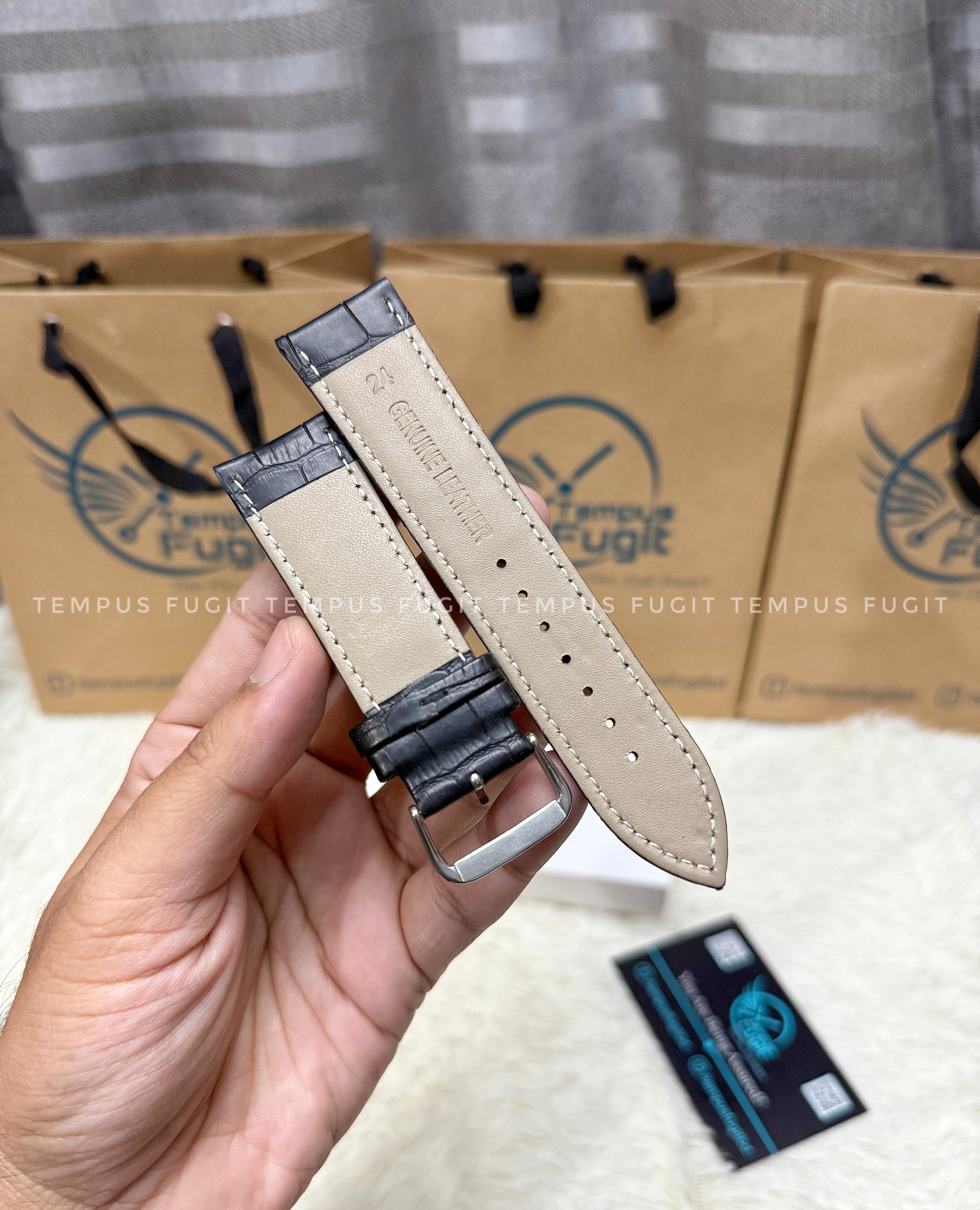 Gents 24 mm Structured Black Colored Watch Belt_img_1