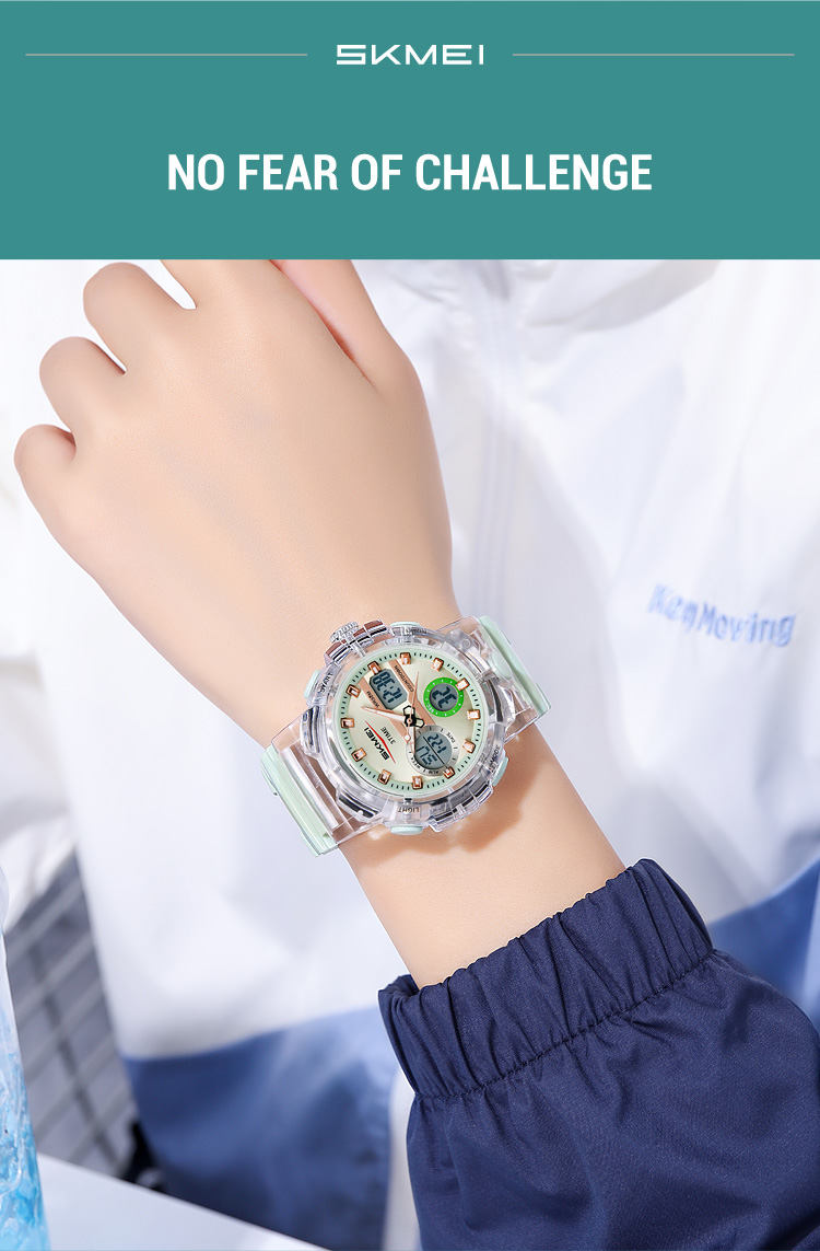SKMEI 2386 Analogue+Digital Silicone Sports Watch- Paste Dial- Transparent Bezel- Paste Strap- TF Code SK967DB_img_2