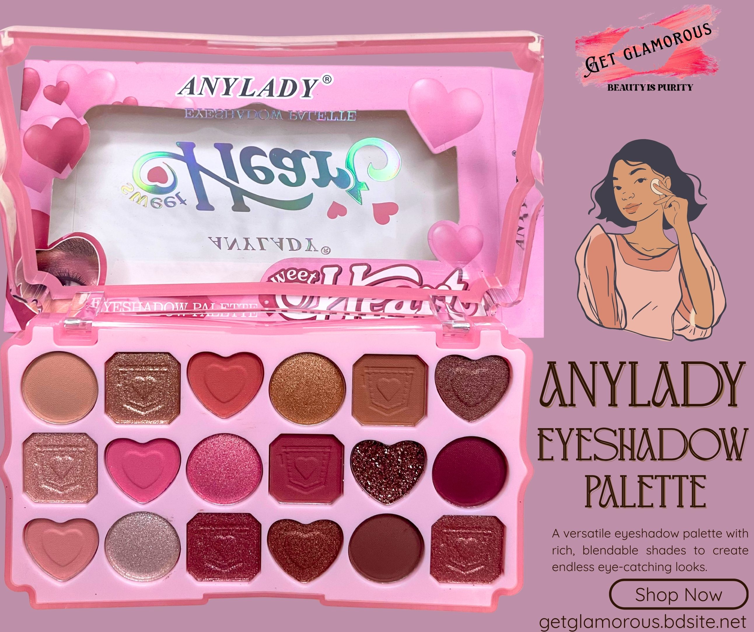 ANYLADY Heart Eyeshadow Palette