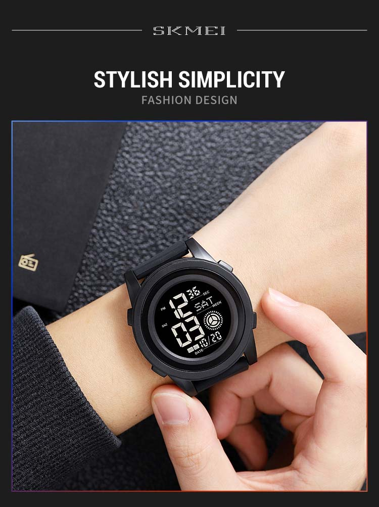 SKMEI 2082 Digital Silicone Sports Watch- Black Dial- Black Bezel- Black Strap- TF Code SK964DB_img_2