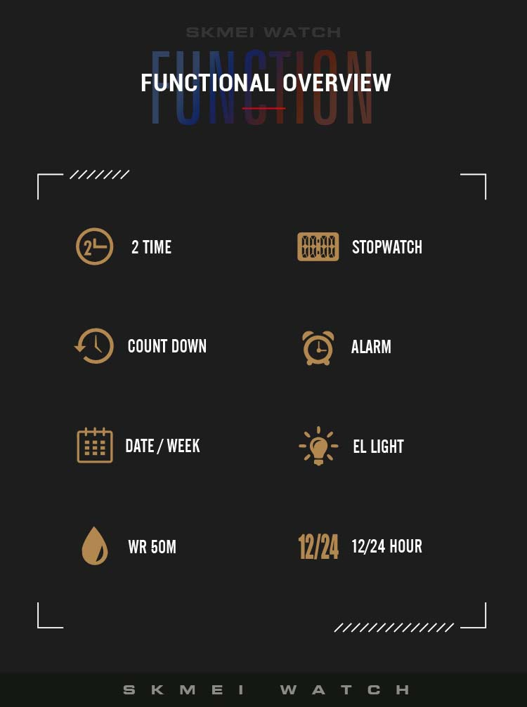 SKMEI 2082 Digital Silicone Sports Watch- Black Dial- Black Bezel- Black Strap- TF Code SK964DB_img_3