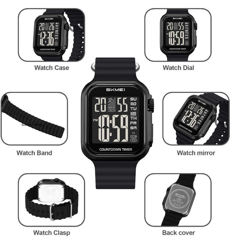 SKMEI 2269 Digital Watch- Black Dial- Black Bezel- Black Strap- TF Code SK962DB_img_6