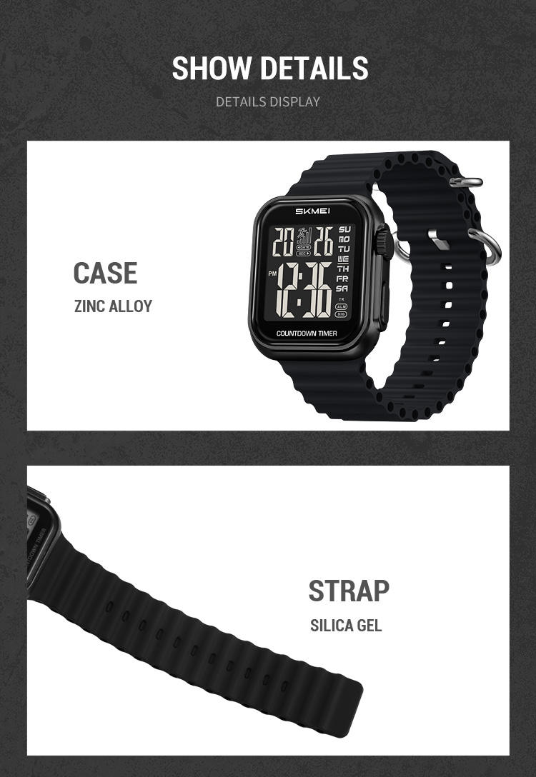 SKMEI 2269 Digital Watch- Black Dial- Black Bezel- Black Strap- TF Code SK962DB_img_7