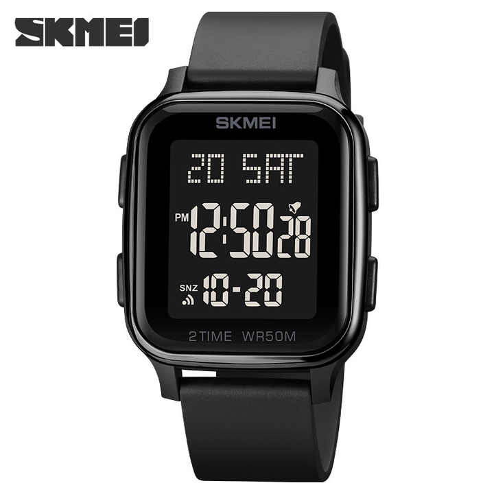 SKMEI 1858 Digital Watch- Black Dial- Black Bezel- Black Strap- TF Code SK960DB_img_0