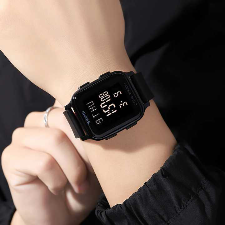 SKMEI 1858 Digital Watch- Black Dial- Black Bezel- Black Strap- TF Code SK960DB_img_2