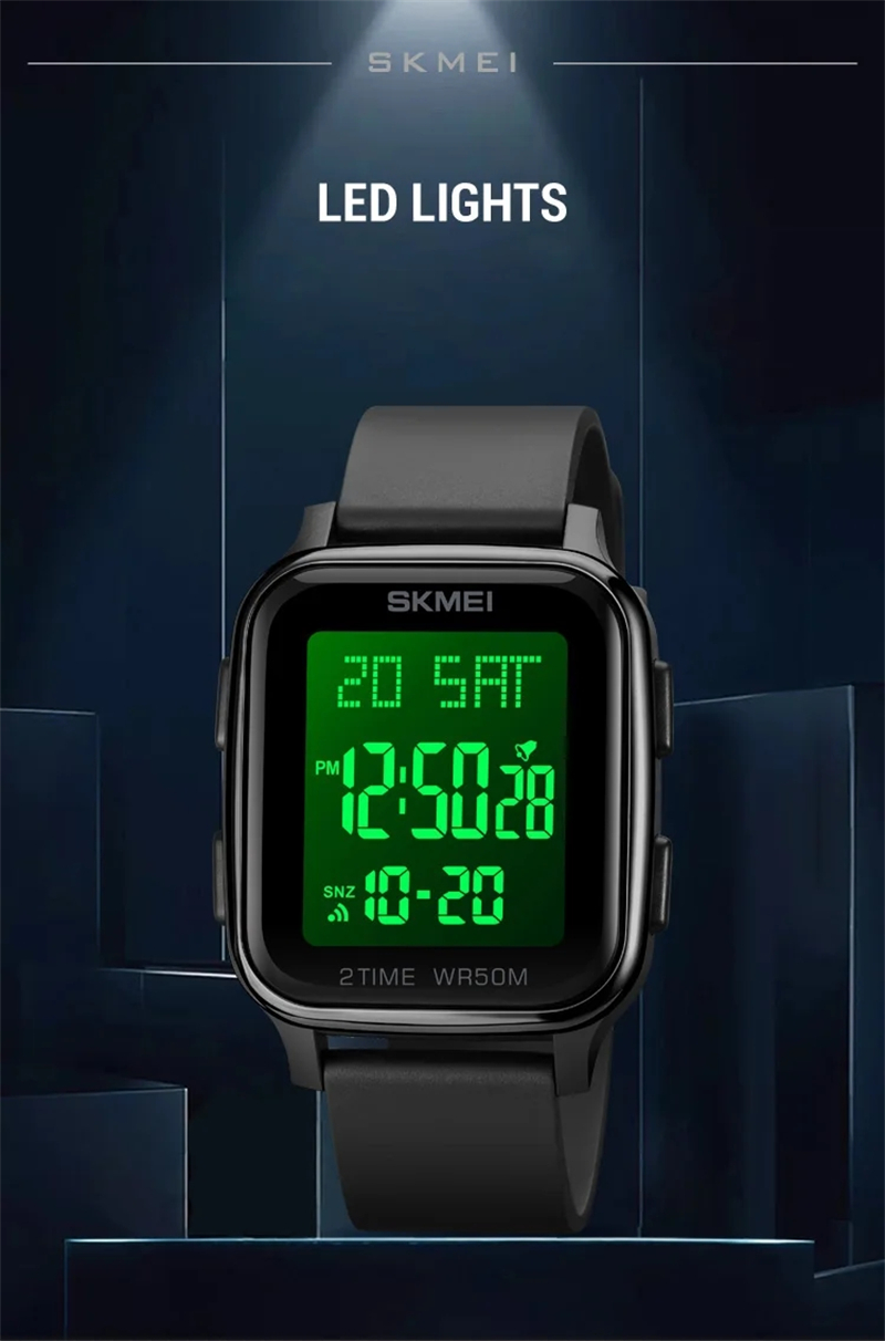 SKMEI 1858 Digital Watch- Black Dial- Blue Bezel- Black Strap- TF Code SK961DB_img_3