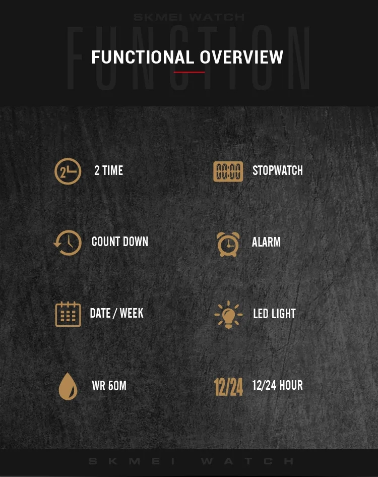 SKMEI 1858 Digital Watch- Black Dial- Blue Bezel- Black Strap- TF Code SK961DB_img_4