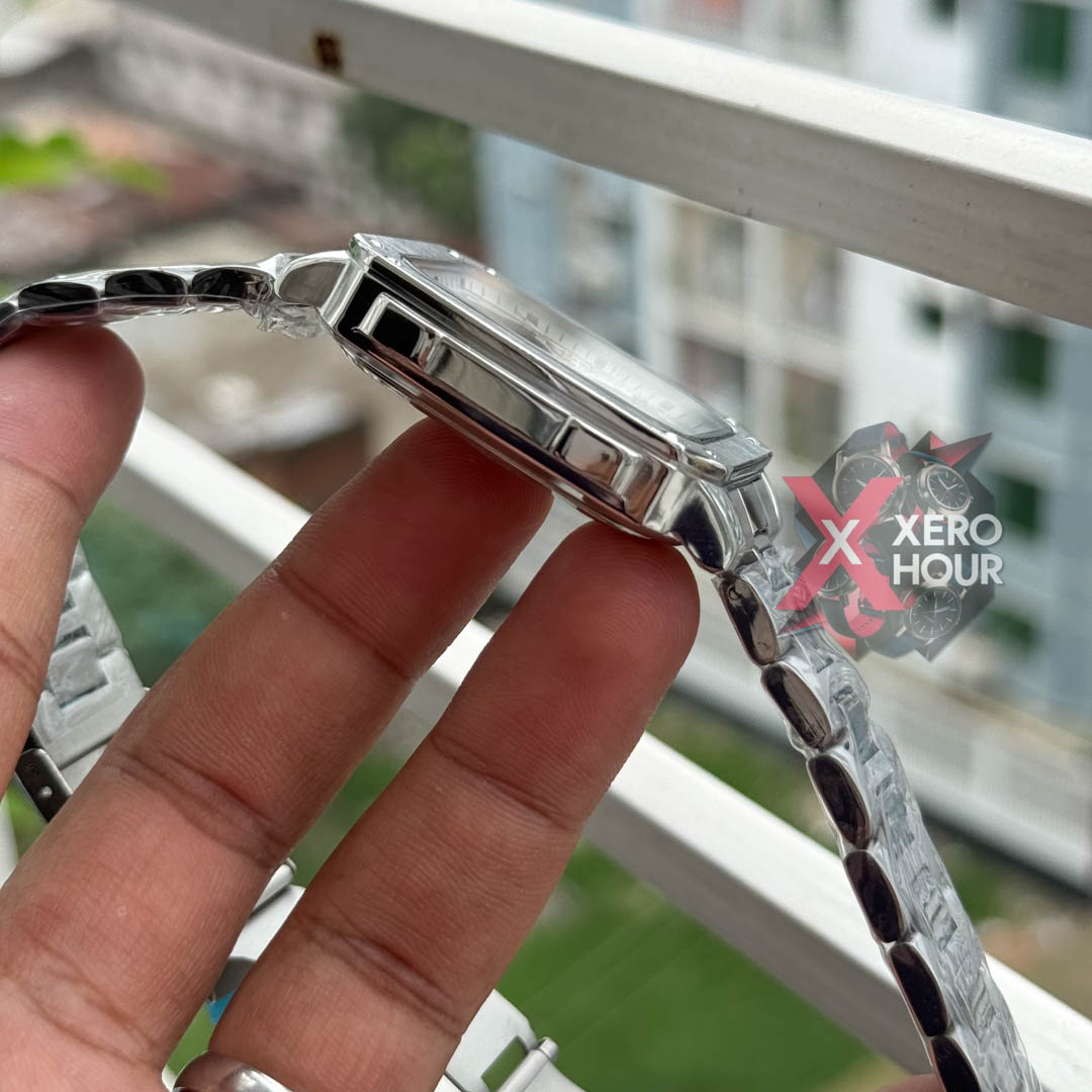 Fossil Square TV Shape Chronograph | Silver Body White Dial_img_1