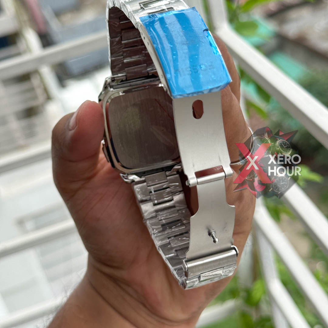 Fossil Square TV Shape Chronograph | Silver Body White Dial_img_3