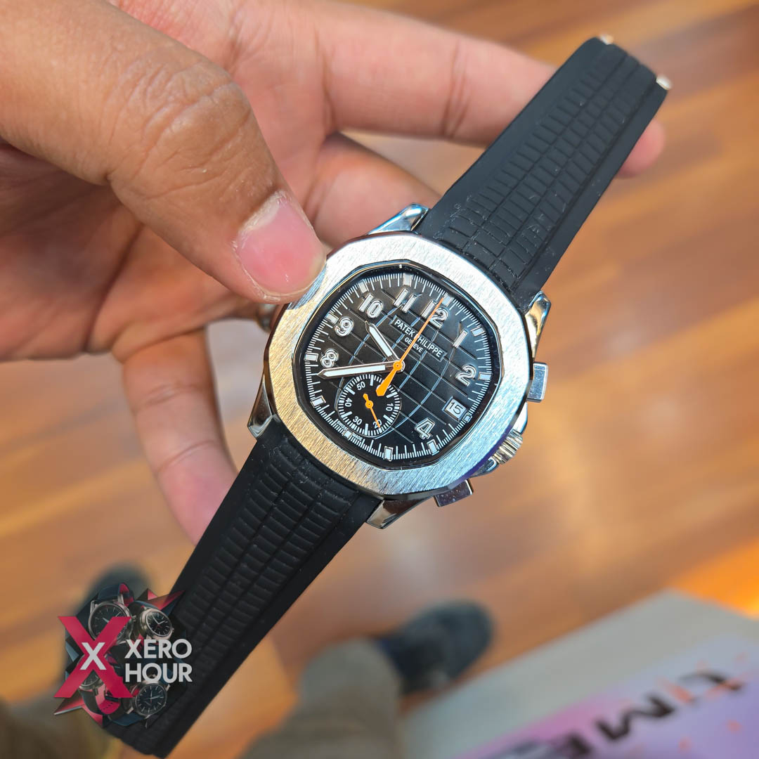 Patek philippe Aquanaut | Silicon Strap | AA Grade | Black Silicon Black dial_img_4