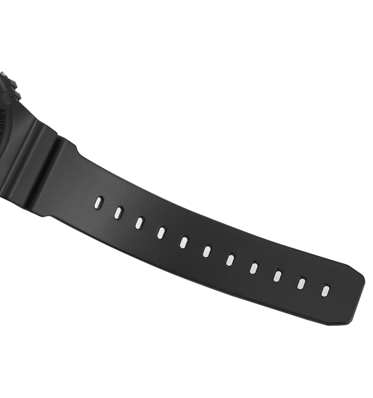 SKMEI 2351 Analogue+Digital Silicone Strap Sports Watch- Black Dial with Silver Markings- Black Bezel- Black Strap- TF Code SK957DB_img_5