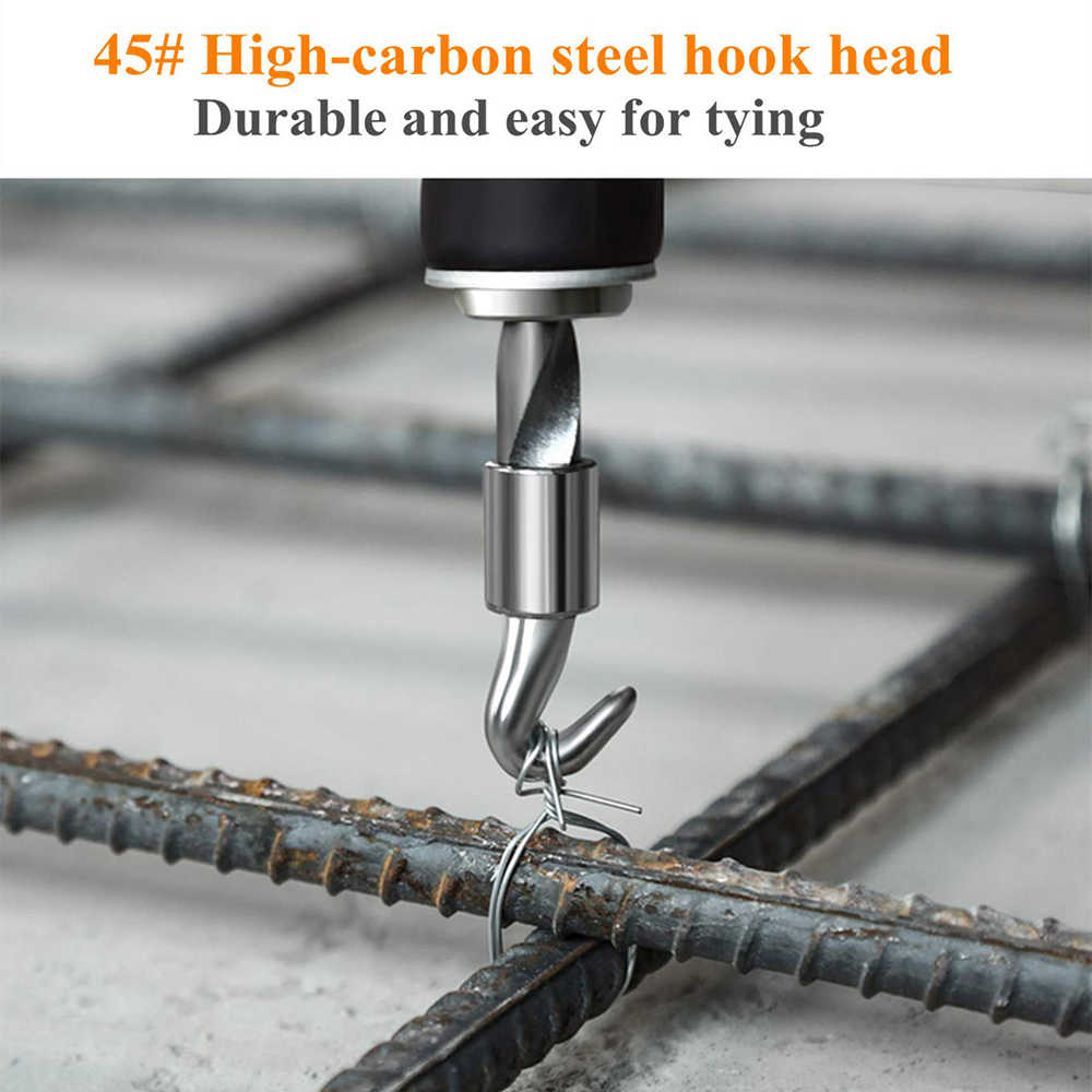TANDT Steel Bar Strapping Device Building Tools Rebar hook, rod binding tool, Binding Rod with Wire; TT2019