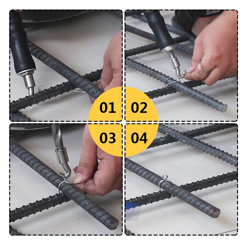 TANDT Steel Bar Strapping Device Building Tools Rebar hook, rod binding tool, Binding Rod with Wire; TT2019_img_2
