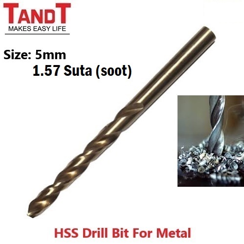 TANDT HSS Drill Bit Set – High-Speed Steel Metal Drilling Sizes: 3mm | 4mm | 5mm | 6mm | 7mm | 8mm | 10mm | 12mm_img_3