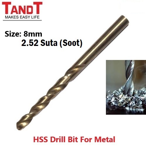 TANDT HSS Drill Bit Set – High-Speed Steel Metal Drilling Sizes: 3mm | 4mm | 5mm | 6mm | 7mm | 8mm | 10mm | 12mm_img_6