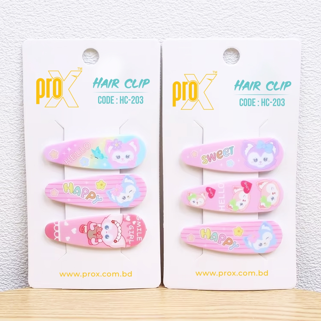 ProX Essential Hair Clip For Women HC-203-12 ( 3pcs ) Multi-Color_img_0