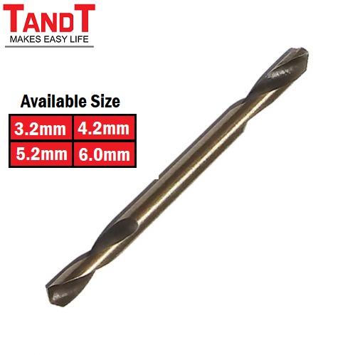 TANDT Hss Double Head Drill Bit ( 3.2mm | 4.2mm | 5.2mm | 6mm ) for metal_img_0
