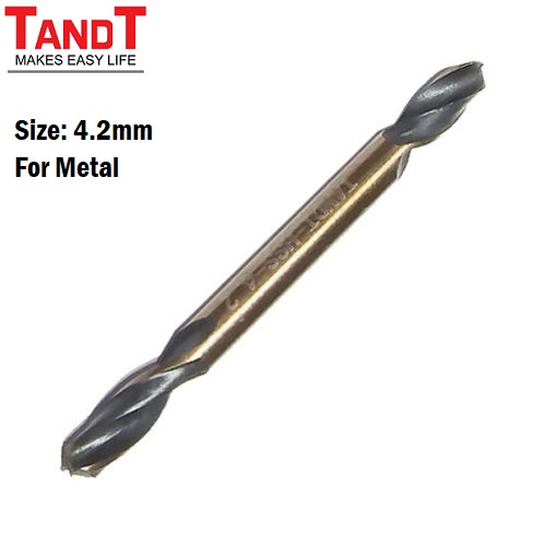 TANDT Hss Double Head Drill Bit ( 3.2mm | 4.2mm | 5.2mm | 6mm ) for metal_img_2