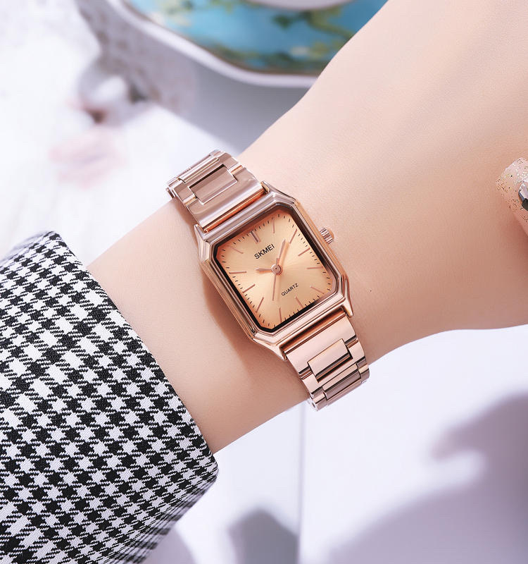 SKMEI 2237 Ladies Chain Watch - Rose Golden Dial- Rose Golden Bezel- Rose Golden Chain- TF Code SK955CF_img_1