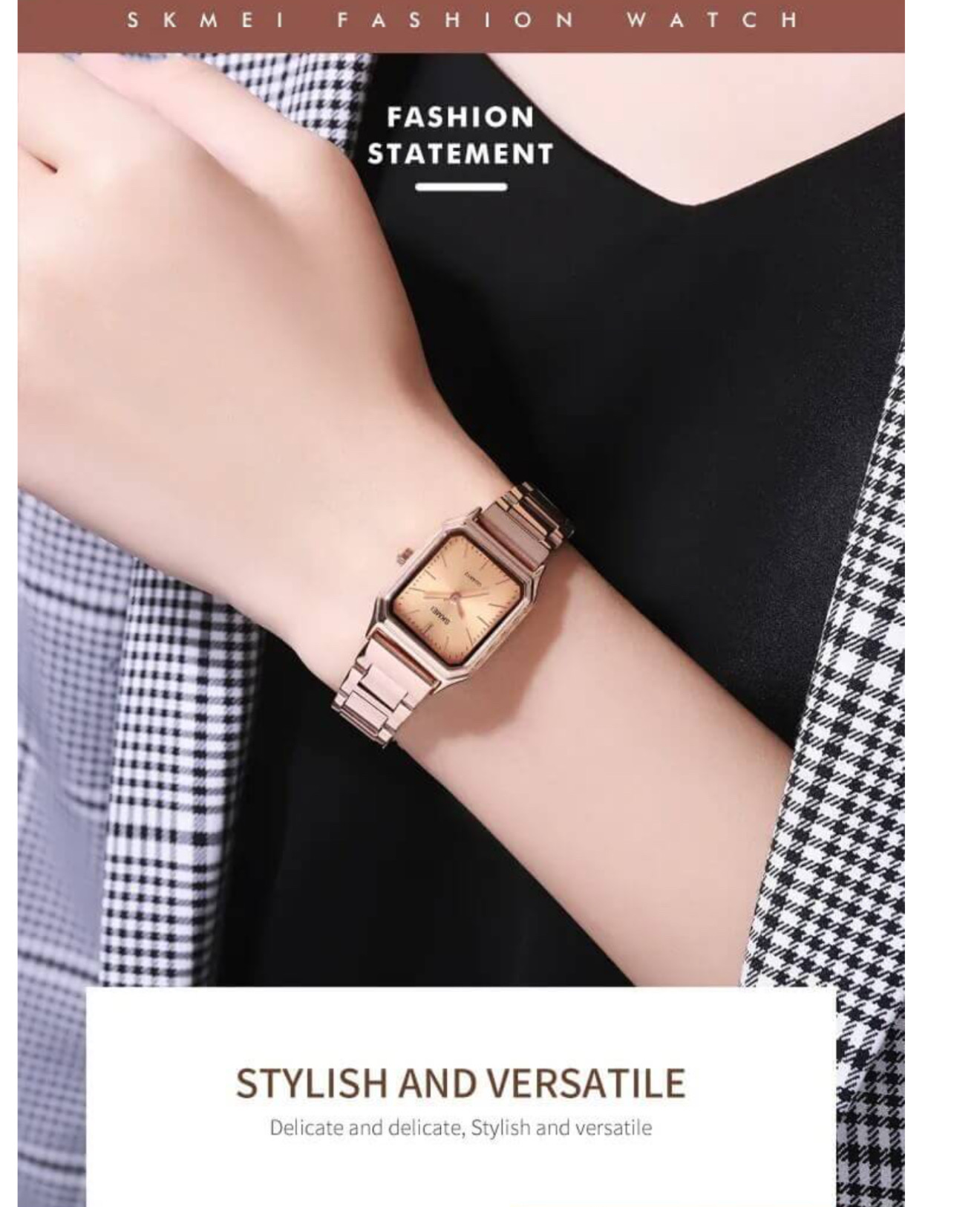 SKMEI 2237 Ladies Chain Watch - Rose Golden Dial- Rose Golden Bezel- Rose Golden Chain- TF Code SK955CF_img_2