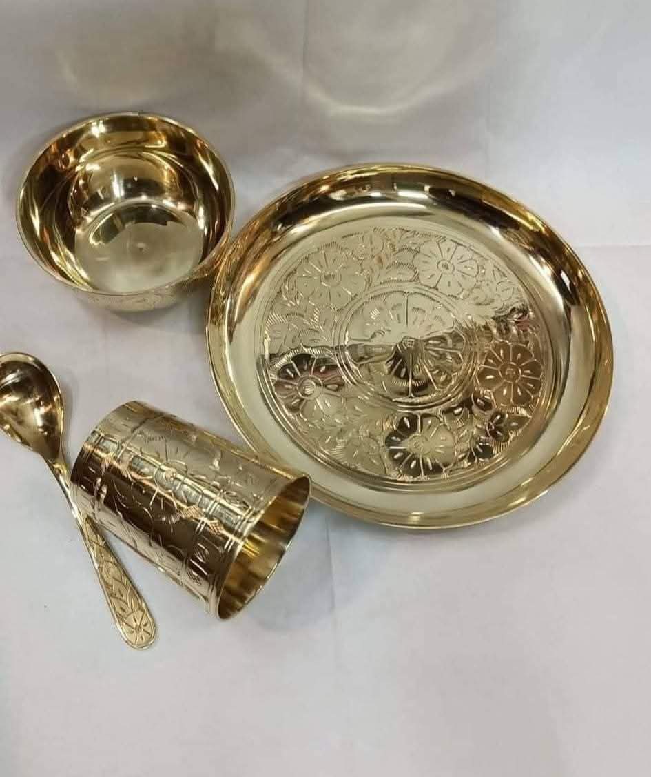 অন্নপ্রাশন নকশা সেট পিতল - Image 4