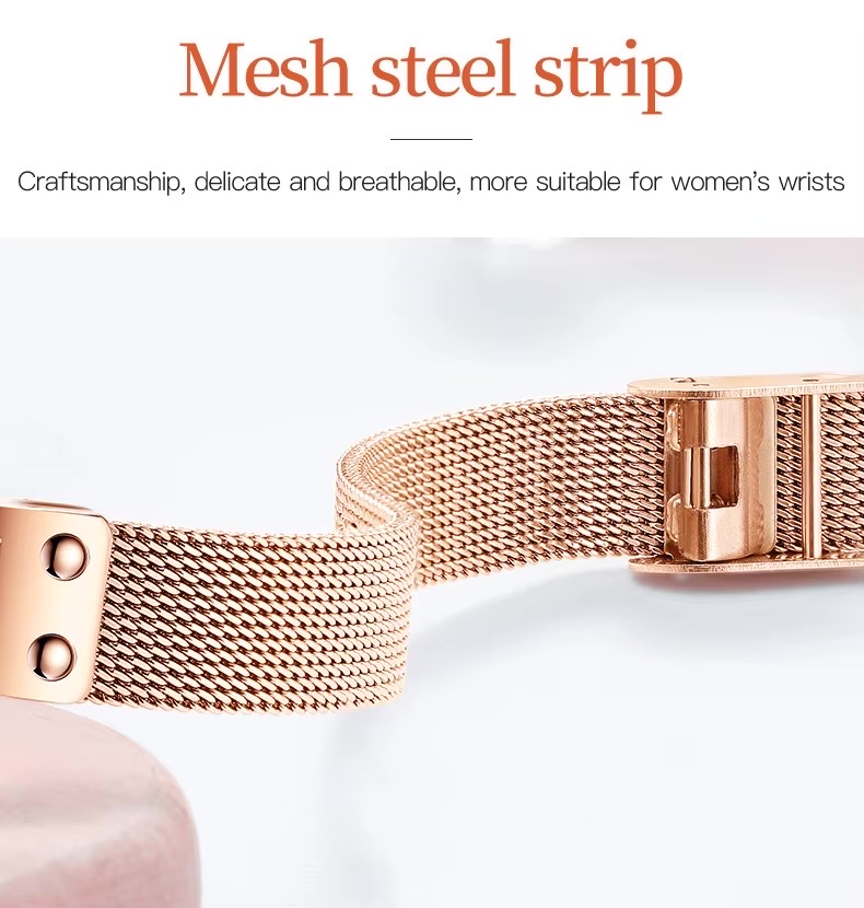 OLEVS 5887 Ladies Mesh Chain Watch- Rose Golden Dial- Rose Golden Bezel- Rose Golden Chain- TF Code OL950CF_img_3