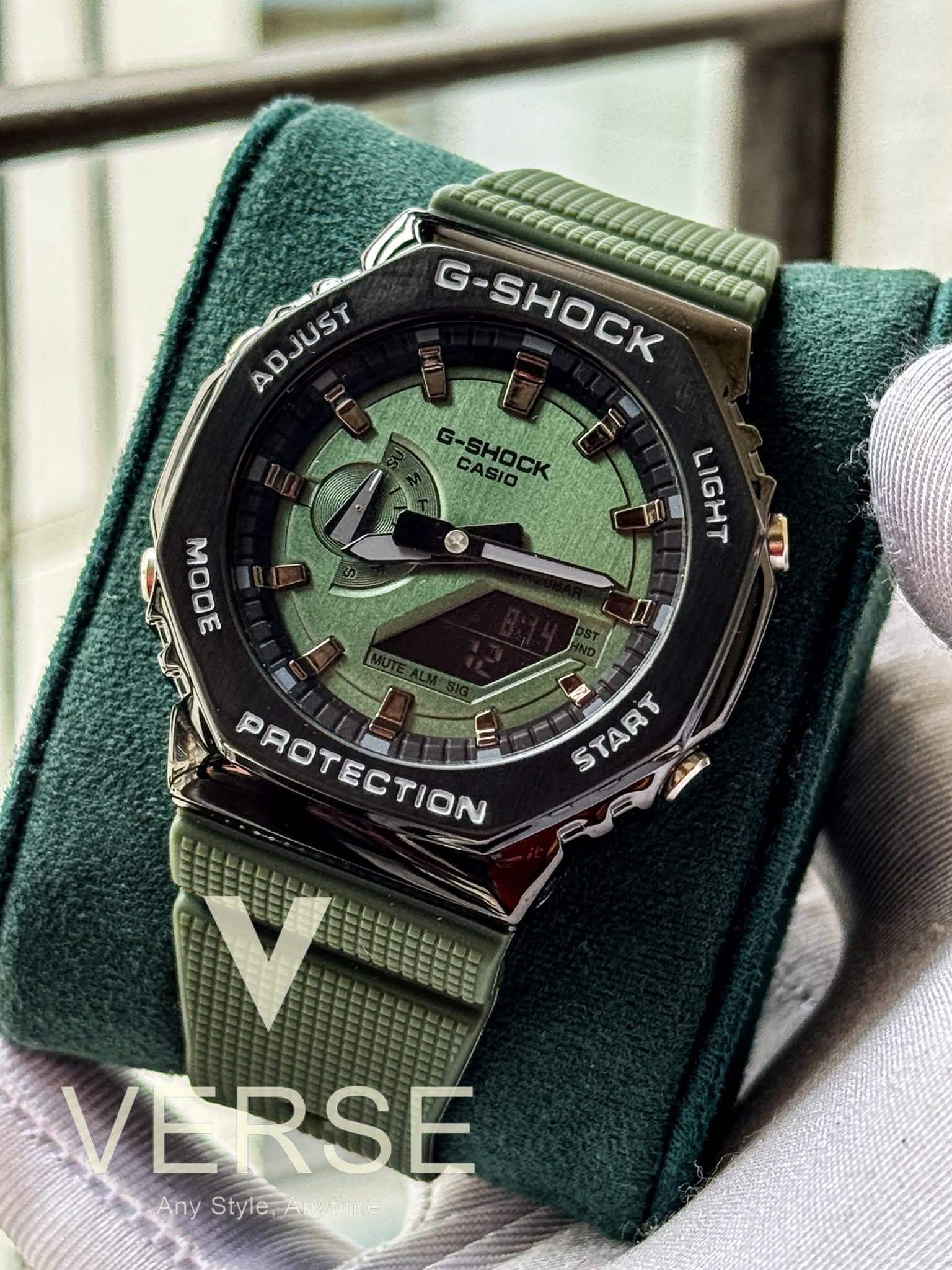 Gshock GA 2100 green rubber