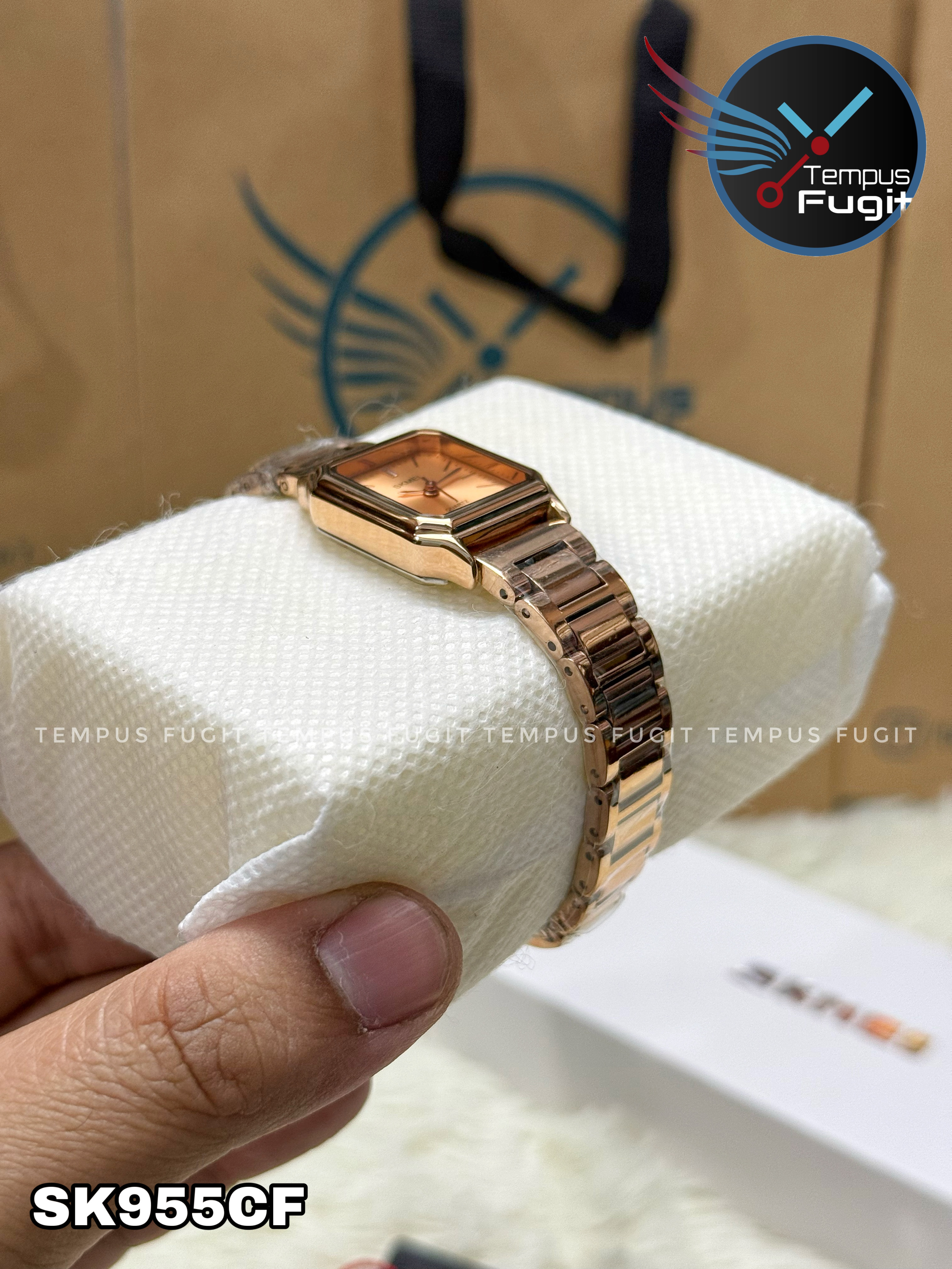 SKMEI 2237 Ladies Chain Watch - Rose Golden Dial- Rose Golden Bezel- Rose Golden Chain- TF Code SK955CF_img_8