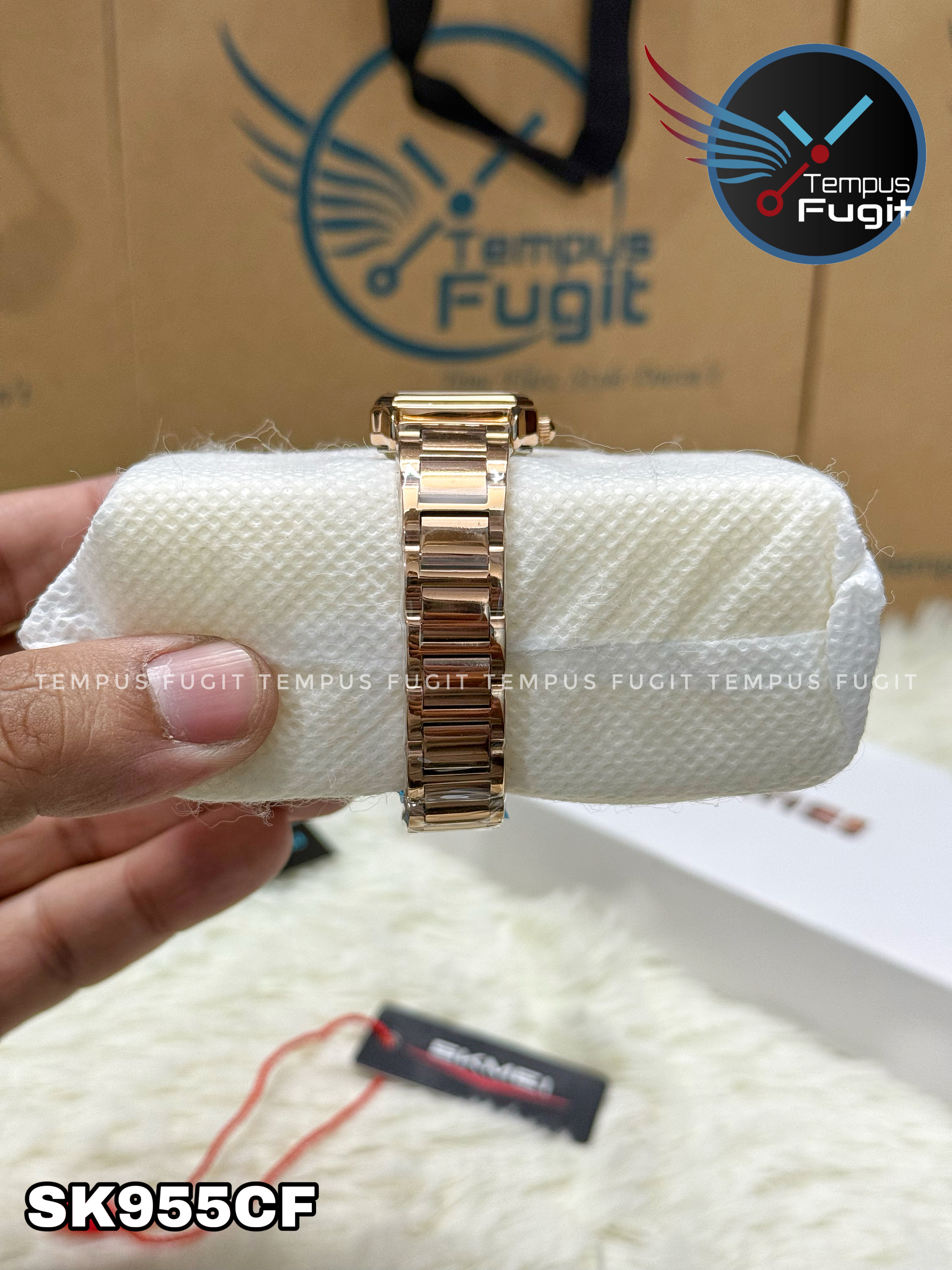 SKMEI 2237 Ladies Chain Watch - Rose Golden Dial- Rose Golden Bezel- Rose Golden Chain- TF Code SK955CF_img_10