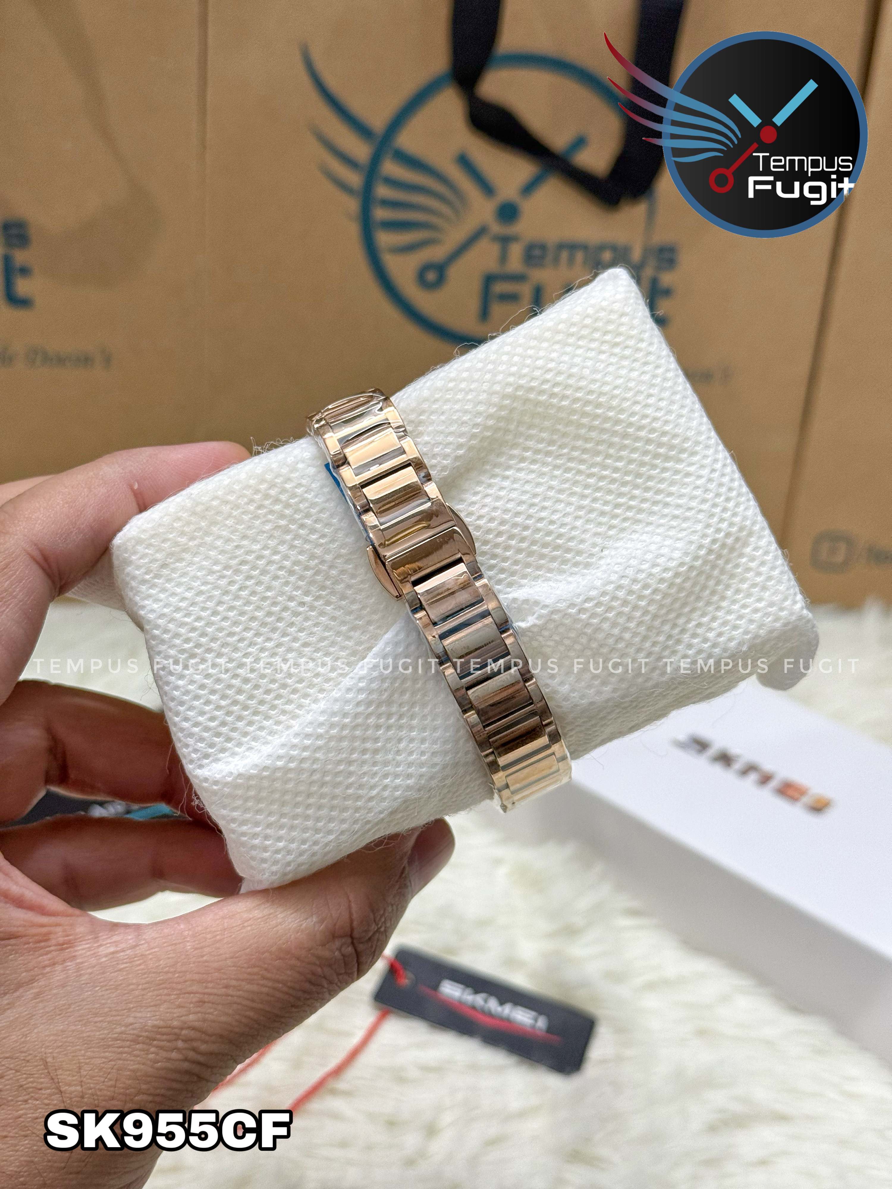 SKMEI 2237 Ladies Chain Watch - Rose Golden Dial- Rose Golden Bezel- Rose Golden Chain- TF Code SK955CF_img_11