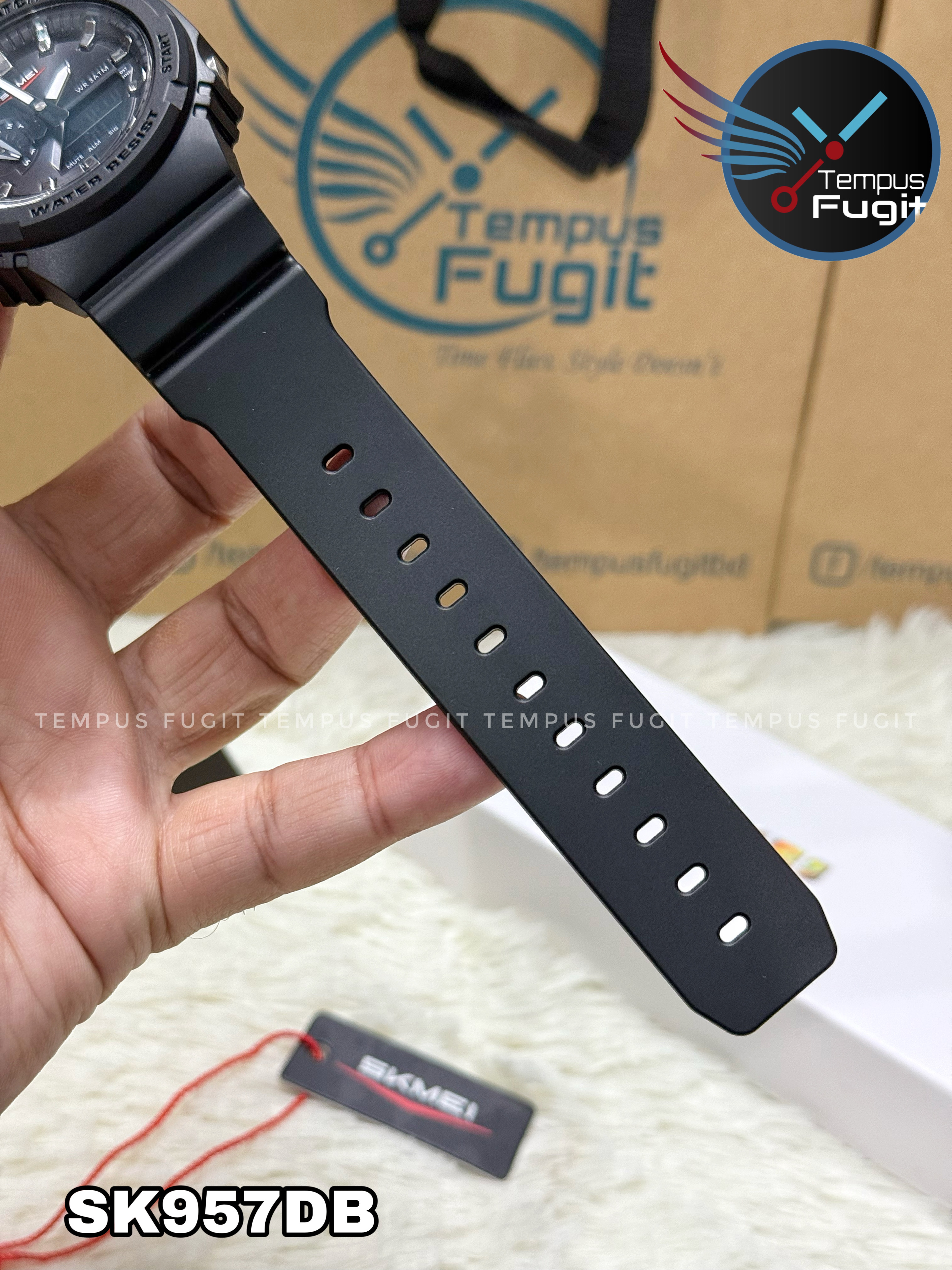 SKMEI 2351 Analogue+Digital Silicone Strap Sports Watch- Black Dial with Silver Markings- Black Bezel- Black Strap- TF Code SK957DB_img_15