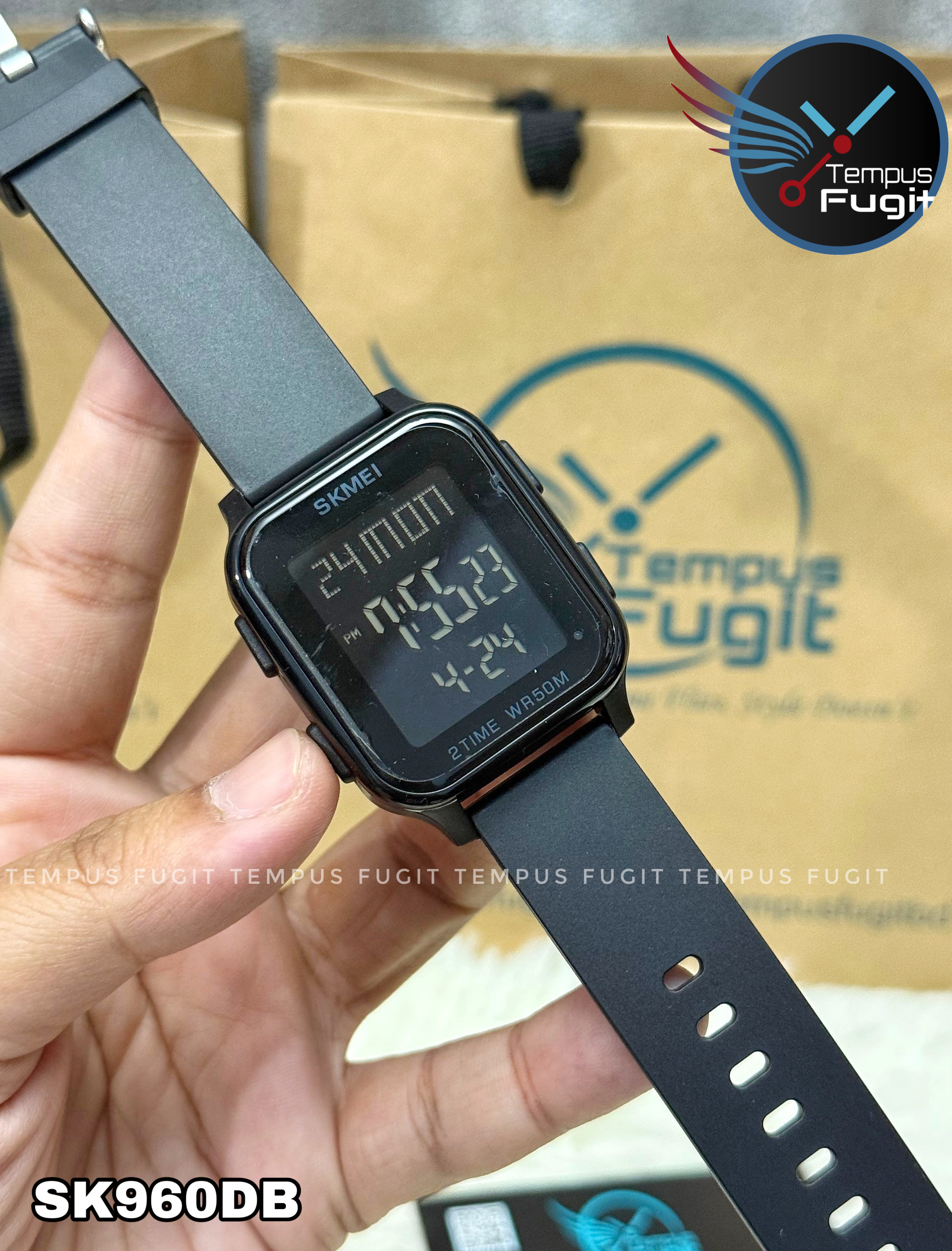 SKMEI 1858 Digital Watch- Black Dial- Black Bezel- Black Strap- TF Code SK960DB_img_10