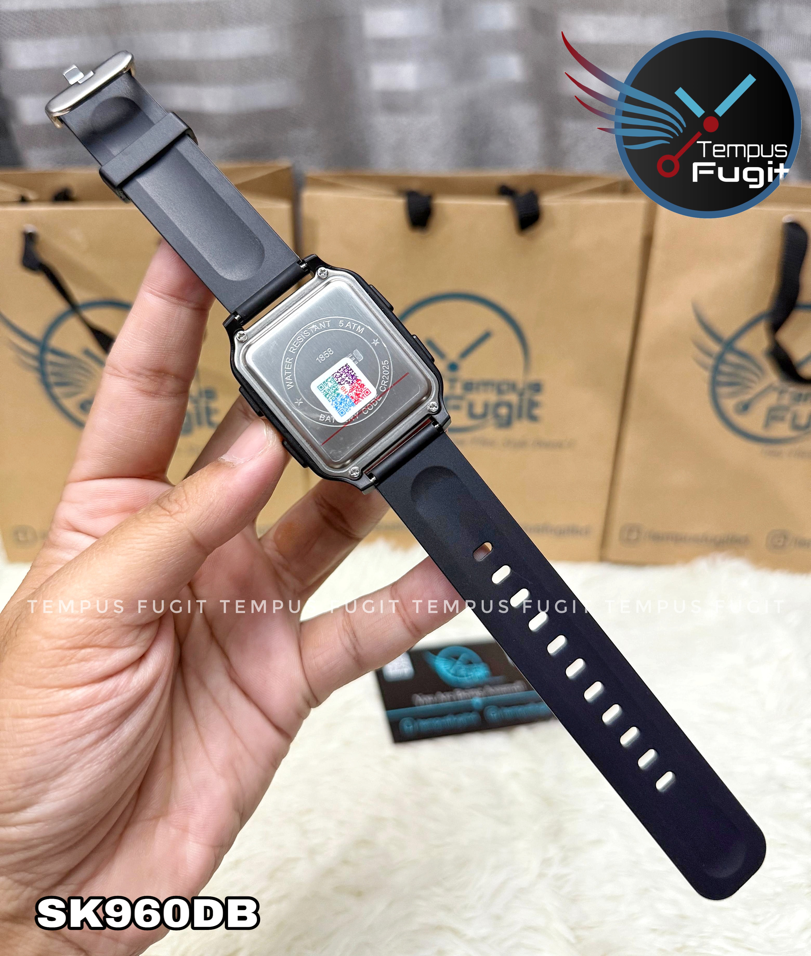 SKMEI 1858 Digital Watch- Black Dial- Black Bezel- Black Strap- TF Code SK960DB_img_14