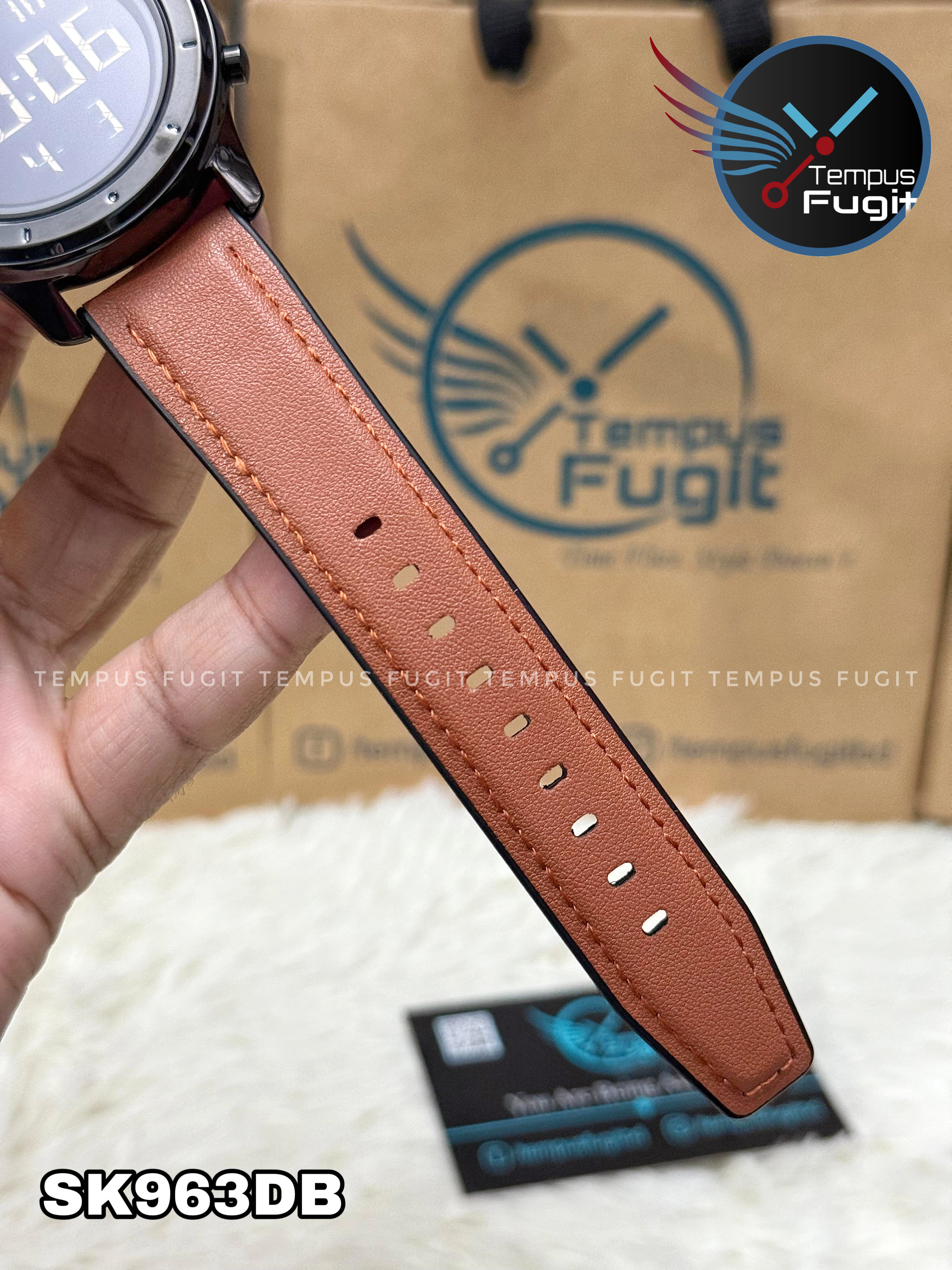 SKMEI 1864 Digital Watch- Black Dial- Black Bezel- Brown Strap- TF Code SK963DB_img_9