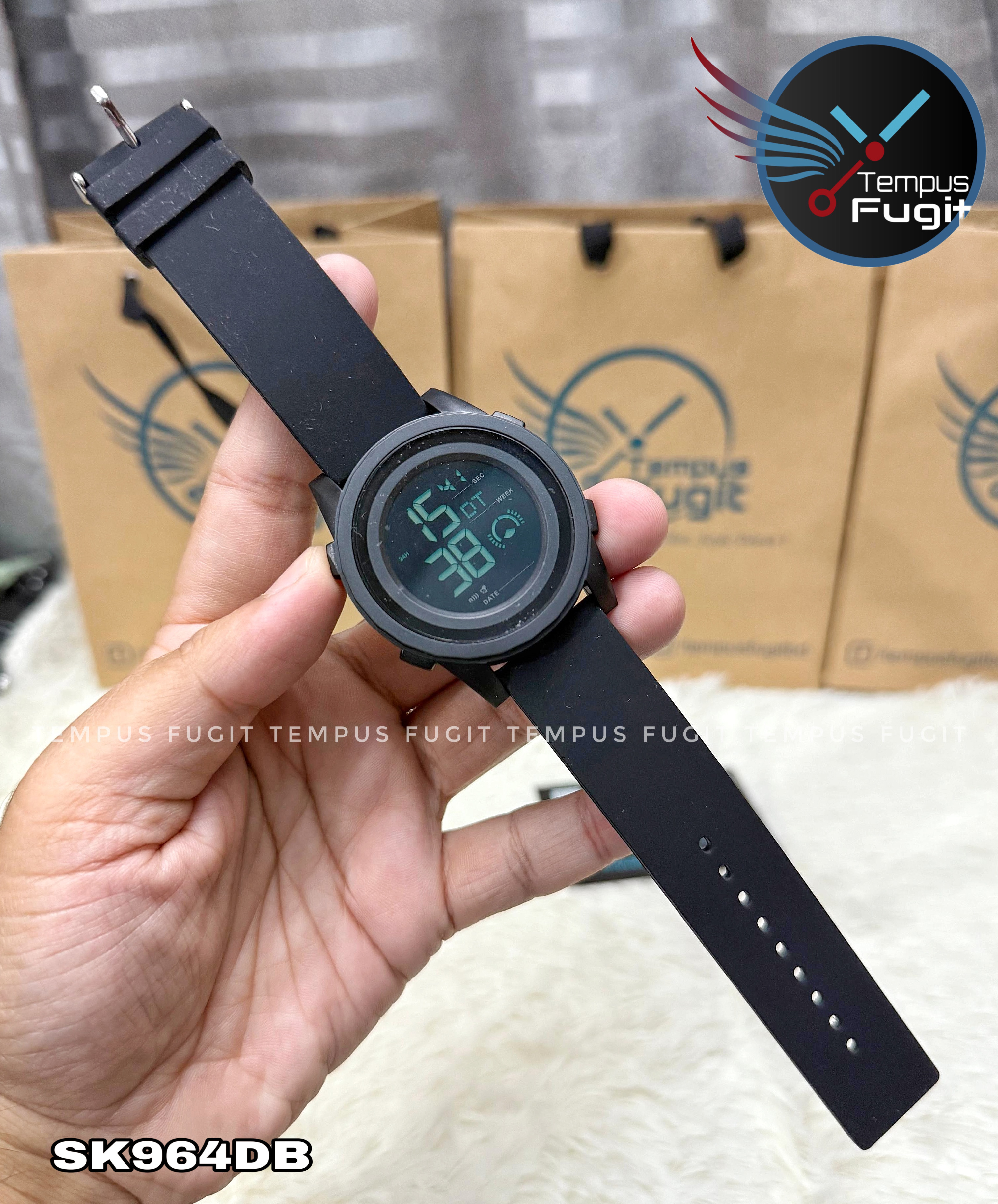 SKMEI 2082 Digital Silicone Sports Watch- Black Dial- Black Bezel- Black Strap- TF Code SK964DB_img_12