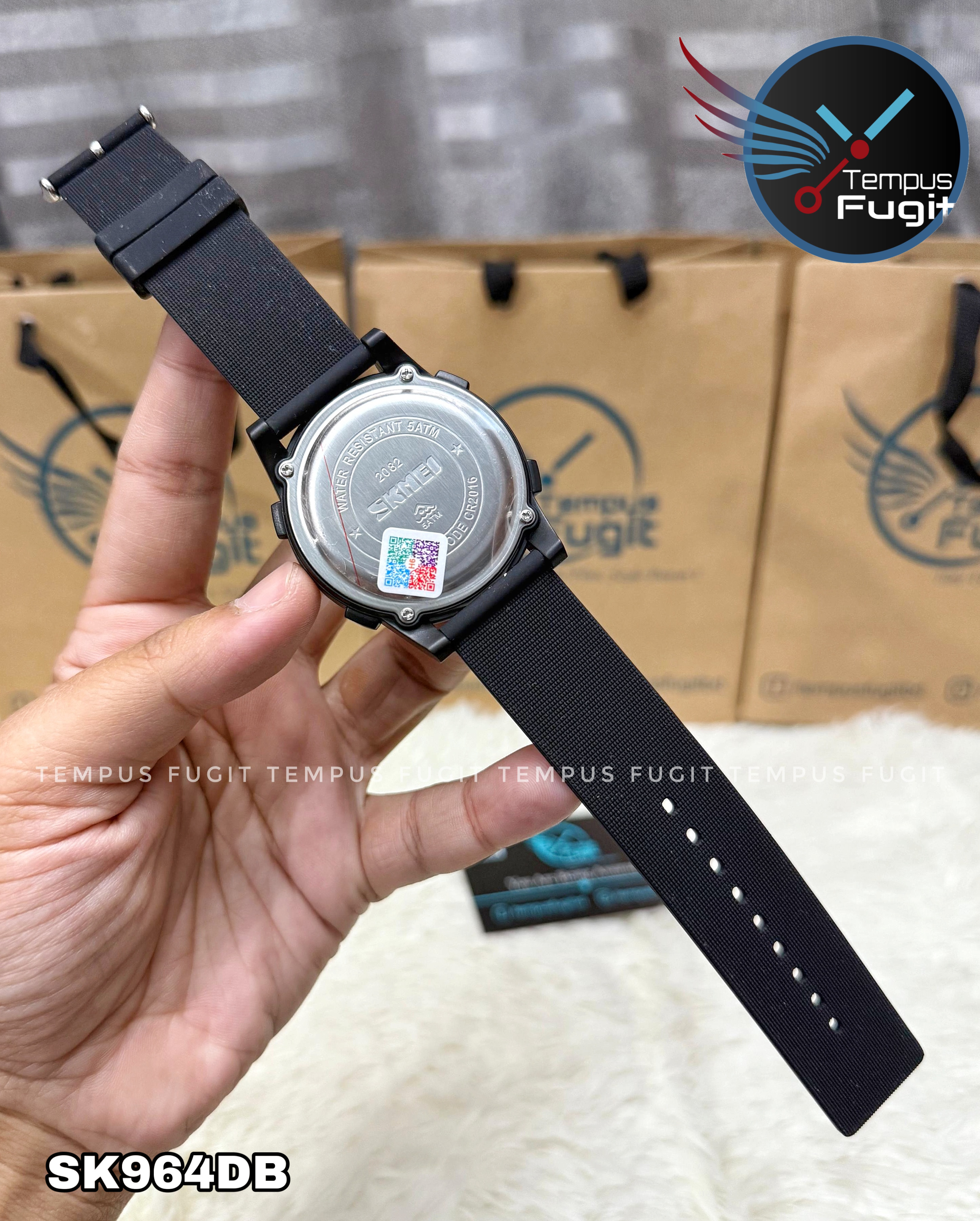 SKMEI 2082 Digital Silicone Sports Watch- Black Dial- Black Bezel- Black Strap- TF Code SK964DB_img_13
