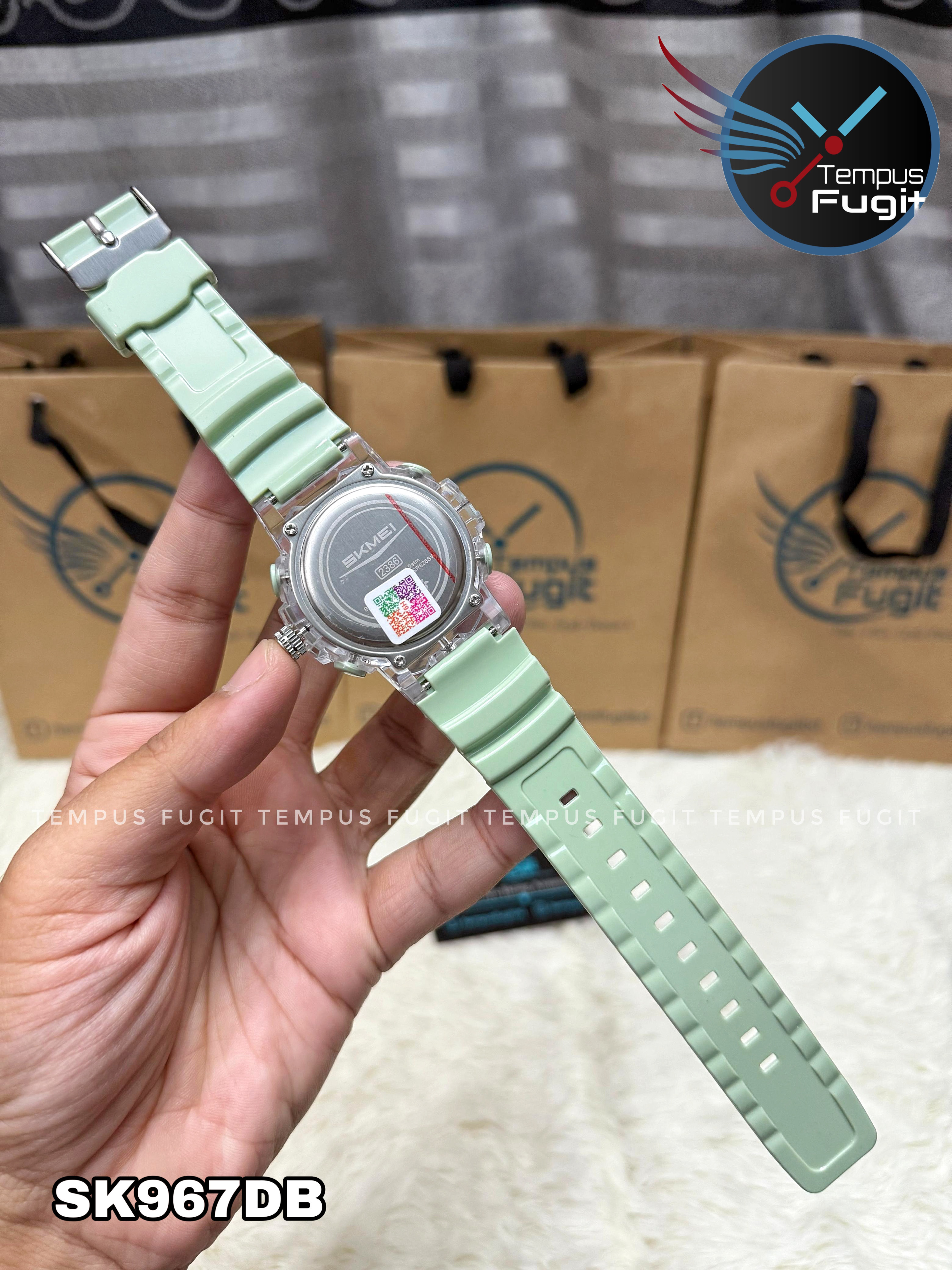 SKMEI 2386 Analogue+Digital Silicone Sports Watch- Paste Dial- Transparent Bezel- Paste Strap- TF Code SK967DB_img_12