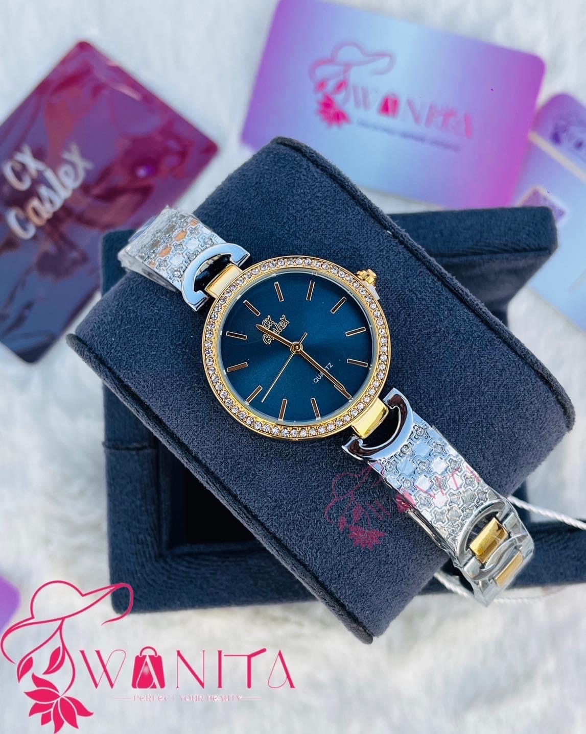 Original Caslex Sea-Blue Dial Ladies Watch