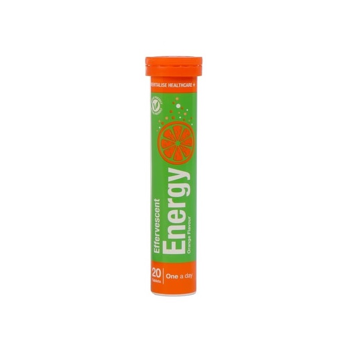 Effervescent Energy - Orange Flavor 20 Fast Dissolving Tablets - Made in UK_img_1
