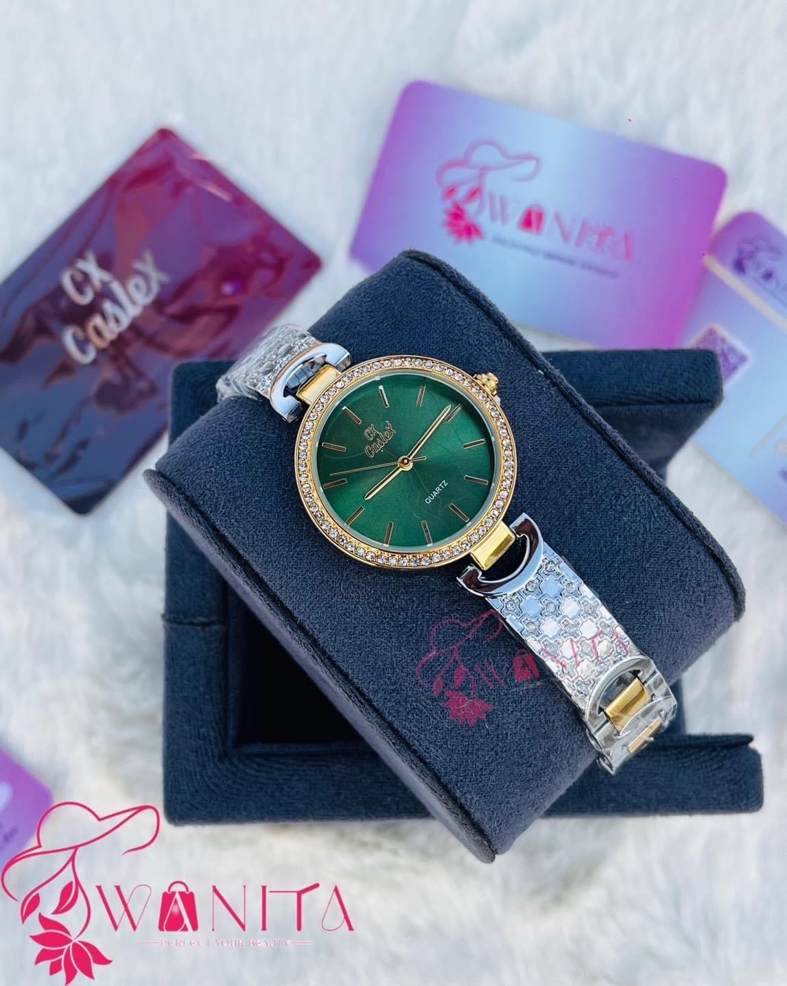 Original Caslex Green Dial Ladies Watch