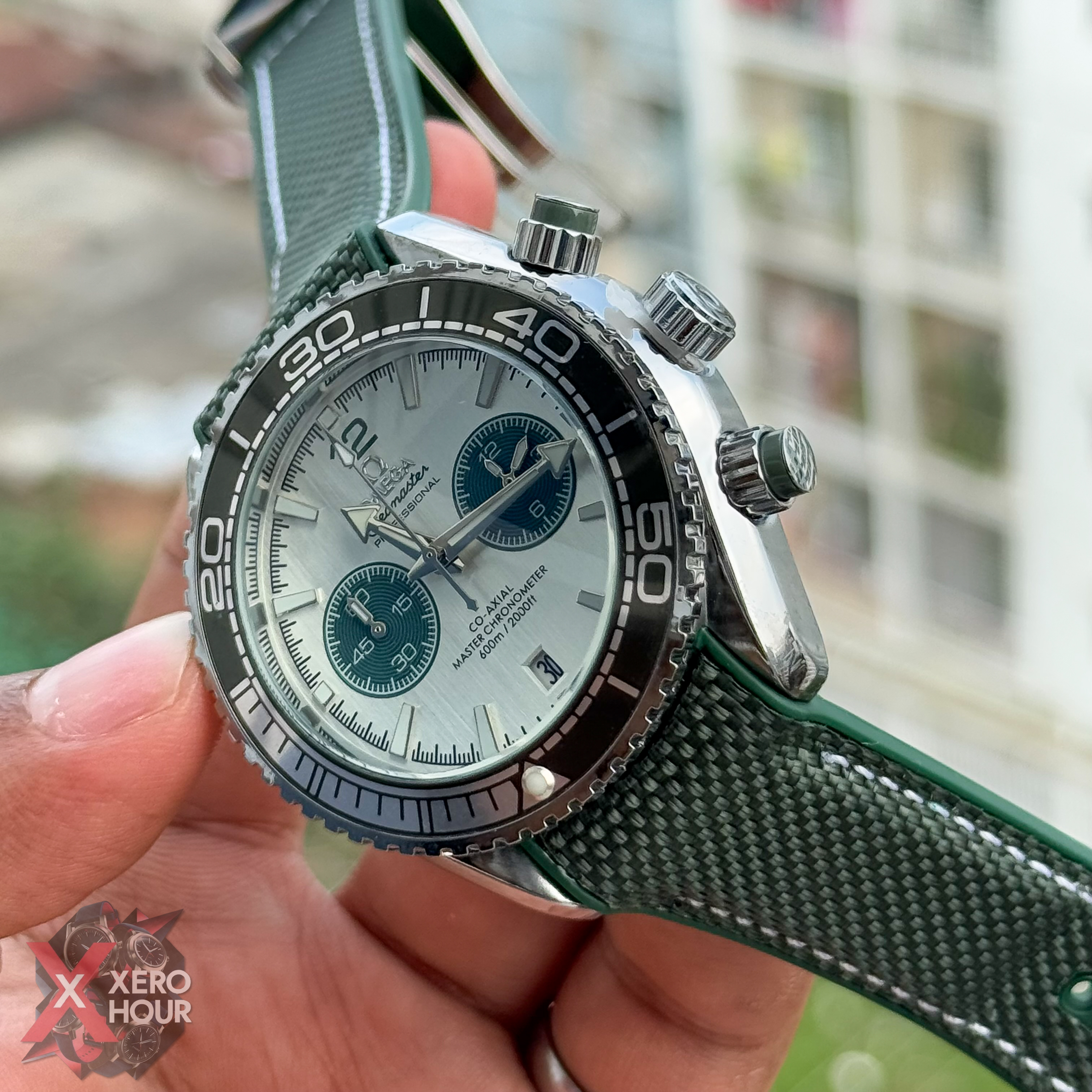 Omega seamaster Chronograph | Nylon Strap | Green_img_1