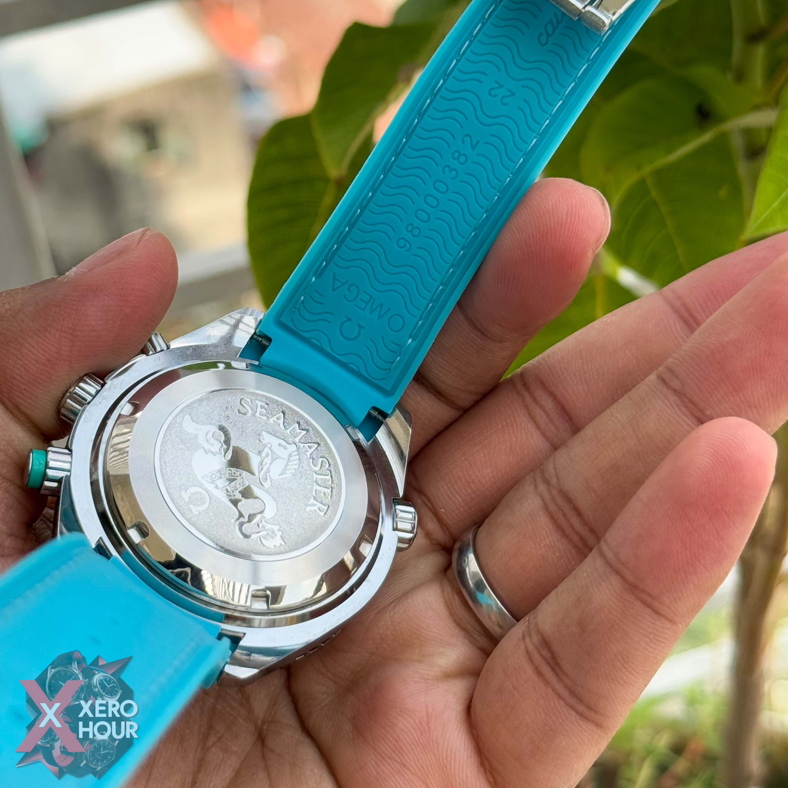 Omega seamaster Chronograph | Nylon strap | Cyan Tiffany_img_2